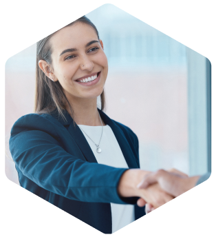 Person shaking hands